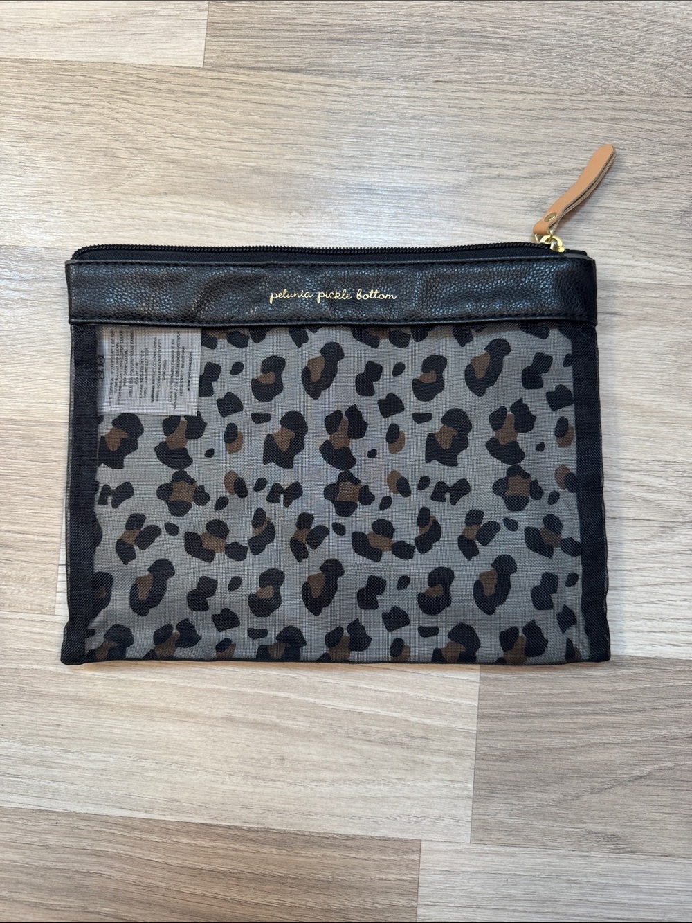 Petunia Pickle Bottom cheetah Mesh Zip Pouch